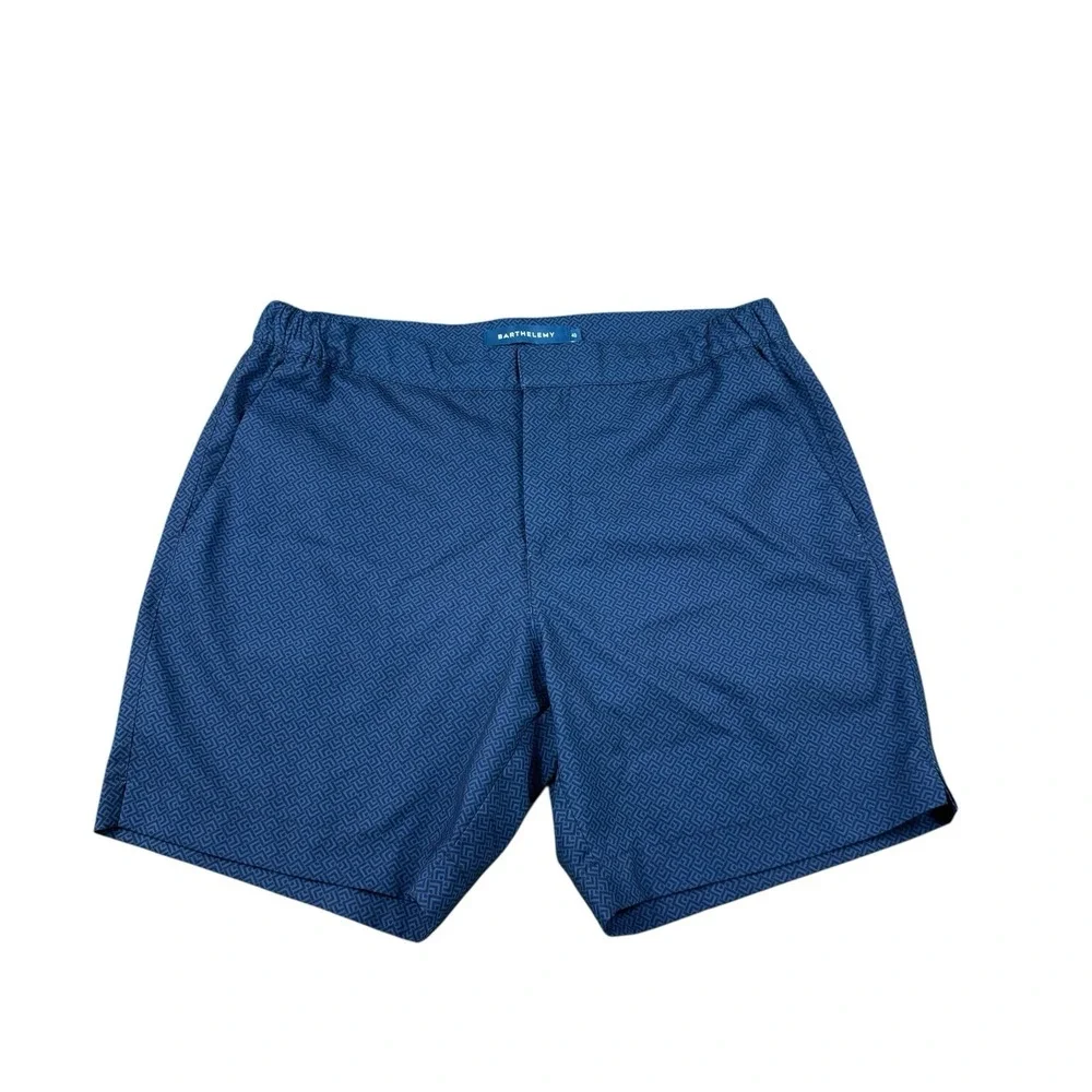 Barthelemy Blue Geometric Mesh Lined Men’s Swimtrunks Size 40 Excellent